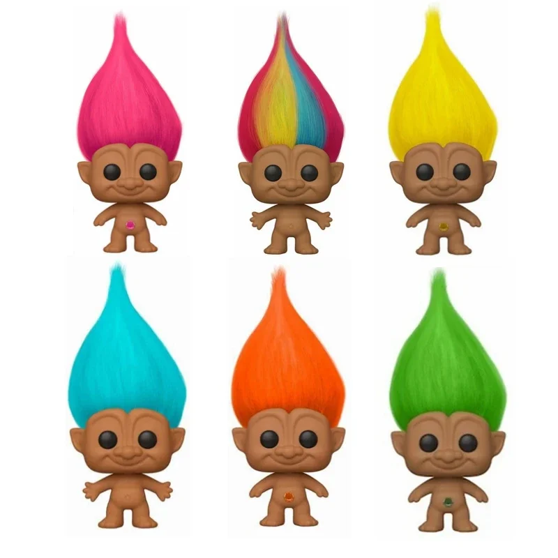 FUNKO POP  with original box GOOD-LUCK TROLLS #01#03#05#07 Troll Vinyl Action Figure Dolls Collection Models for Children Toys