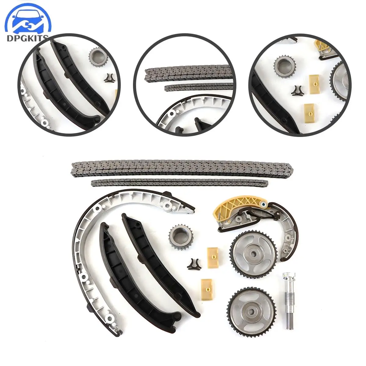 

DPGKITS 1 Set Engine Timing Chain Tensioner Guides Kit For Porsche Panamera Macan S 3.0T 3.6T Turbocharged Engine 94810516910