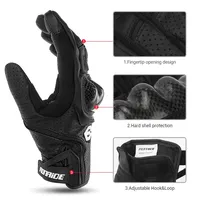 Men's Summer Retro Leather Motorcycle Riding Gloves Wear-Resistant, Touchscreen, Anti-Slip for KTM Motorbike & Motocross Luvas