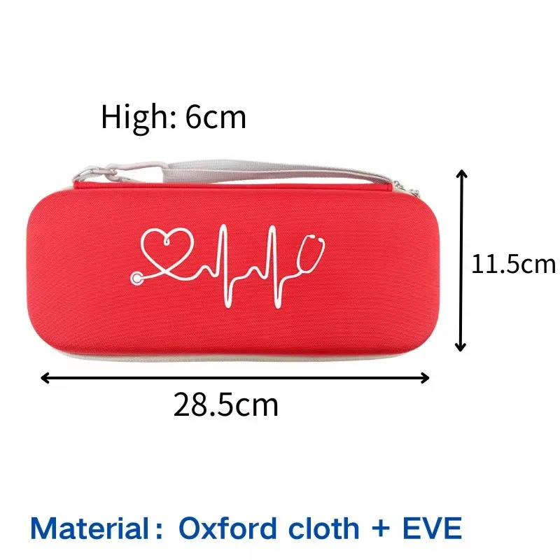 Portable Empty Non-woven Emergency Bag Multifunctional Stethoscope EVA Storage Bag Home Square Hard Shell Medical Storage Box