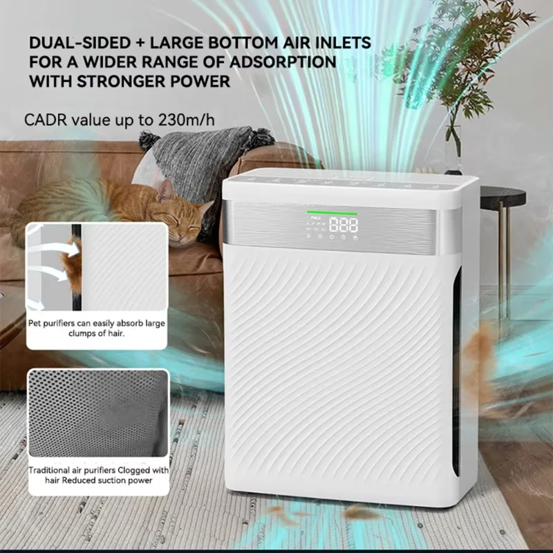 

【2026】New Pet Hair Filter Air Purifier High Suction Power Home Air Cleaner For Pet Dander & Odor