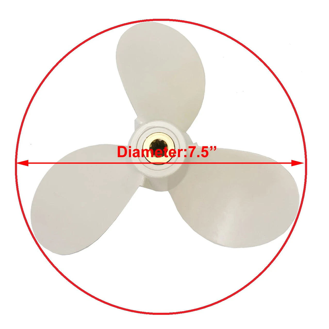 Boat Propeller for Yamaha Outboard Motor 4HP 5HP 6HP/ Outboard Propeller for Yamaha 2/4-stroke Engine 6E0-45943-00 6E0-45941-00