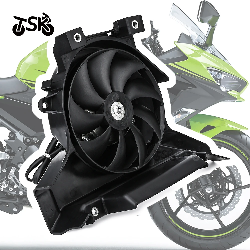 595020624 12v High-Performance Radiator Motorcycle Cooling Fan Suitable For Kawasaki Z400 2018-2023 Ninja 400