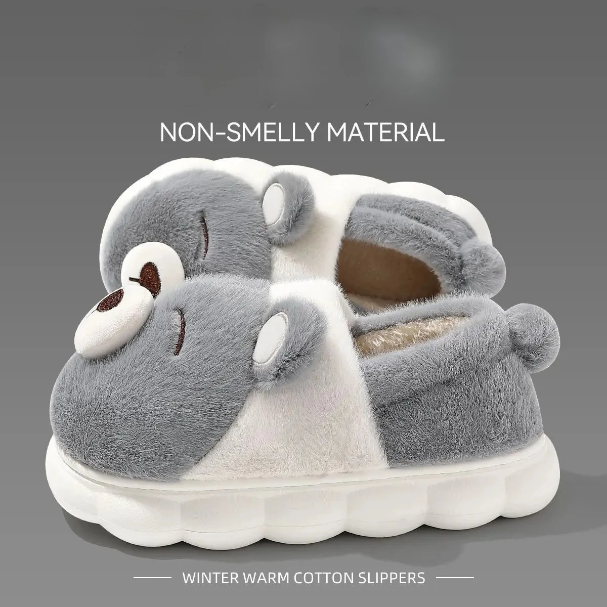 

Cotton Slippers for Men Winter 2025 New Indoor Home Thick Sole Warm Cotton Shoes Men