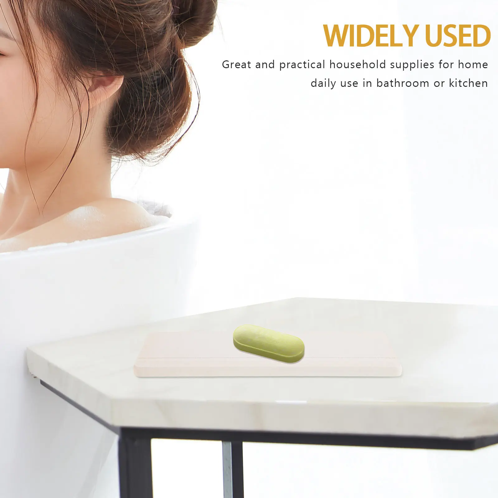 Picture 7: 1Pcs Diatom Mat Eco-Friendly Pattern Non-Slip Absorbent Cup Mat Soap Holder Washroom Kitchen Use Diatom Cushion