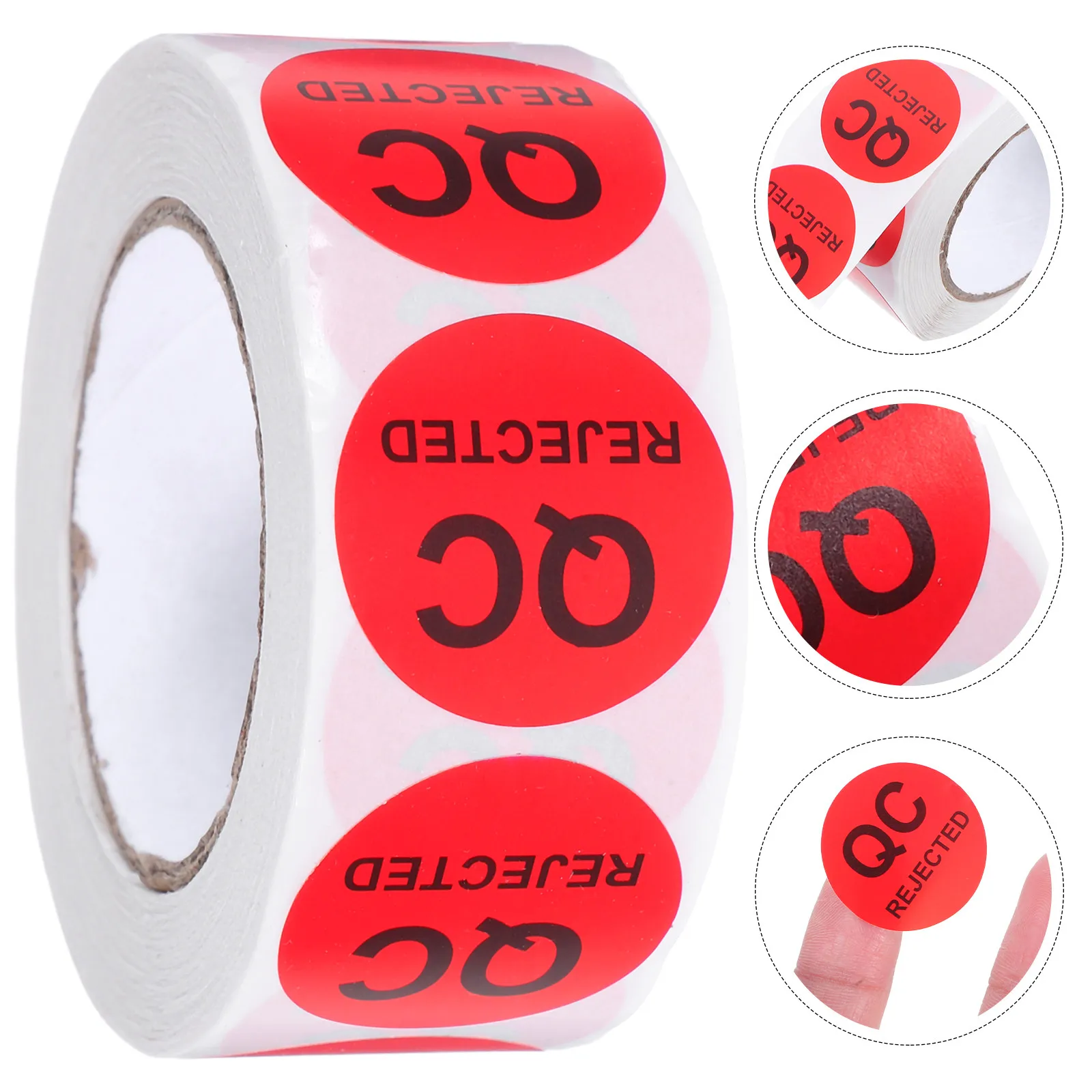 

Round Qc Sticky Decals 1 Roll Adhesive Labels for Quality Control Inspection Status Labels in Shipping Warehousing Inventory