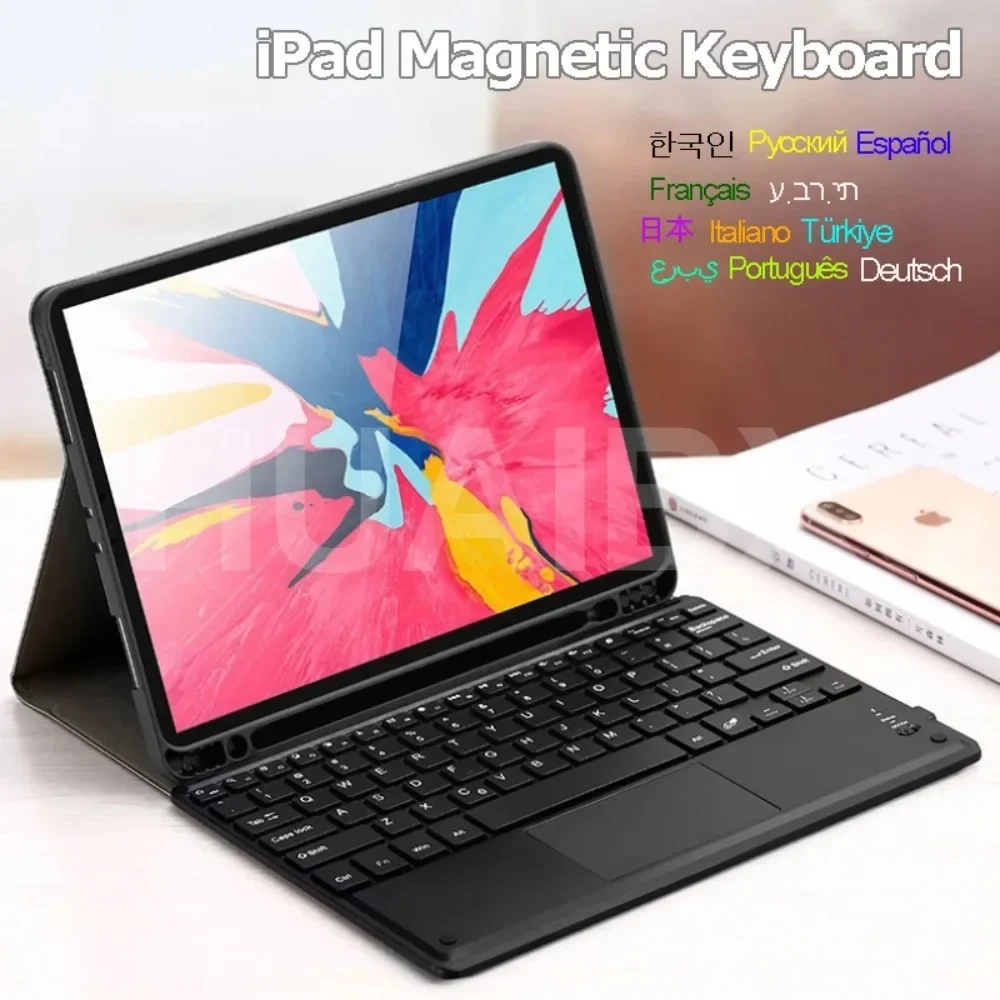 

Для iPad Pro 12,9 11 2022 2021 Φ Air 5 10,9 Air 4 3 Pro 10,5 9,7 планшетов с клавиатурой