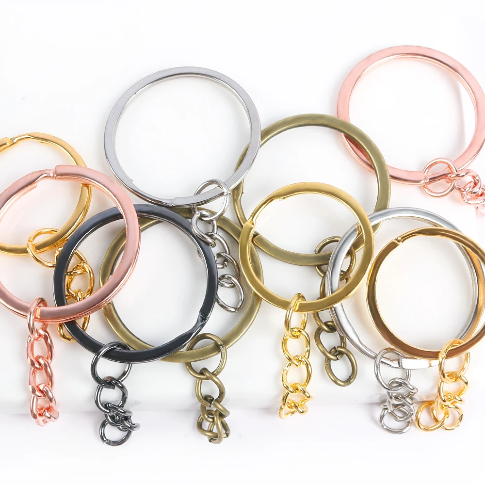 

5pcs Metal Blank Keyring Keychain Split Rings Keyfob Key Pendant Ring Jewelry Diy Keychains Jewellery Backpacks Accessories