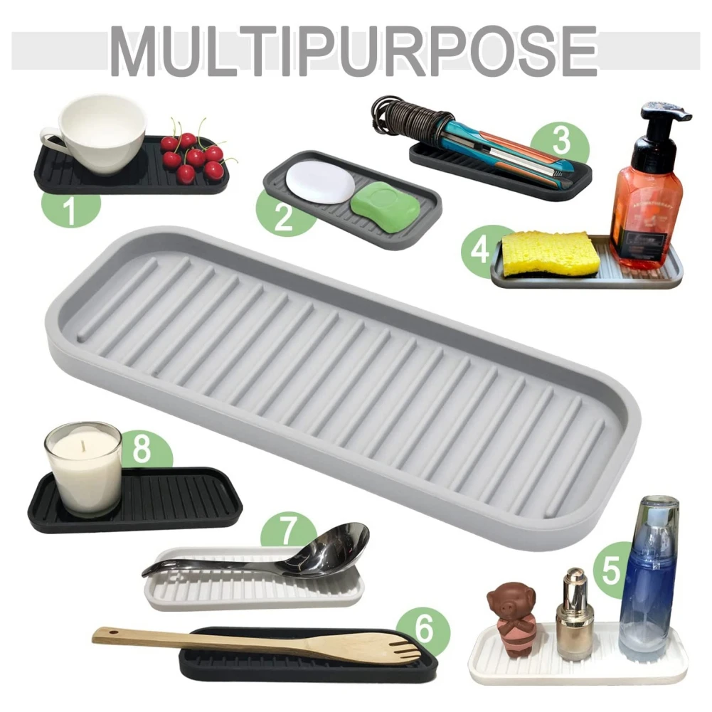 1PC portasapone in Silicone multifunzionale lavello da cucina portasapone portasapone portaspugna da banco Caddy Organizer per Dispenser di sapone