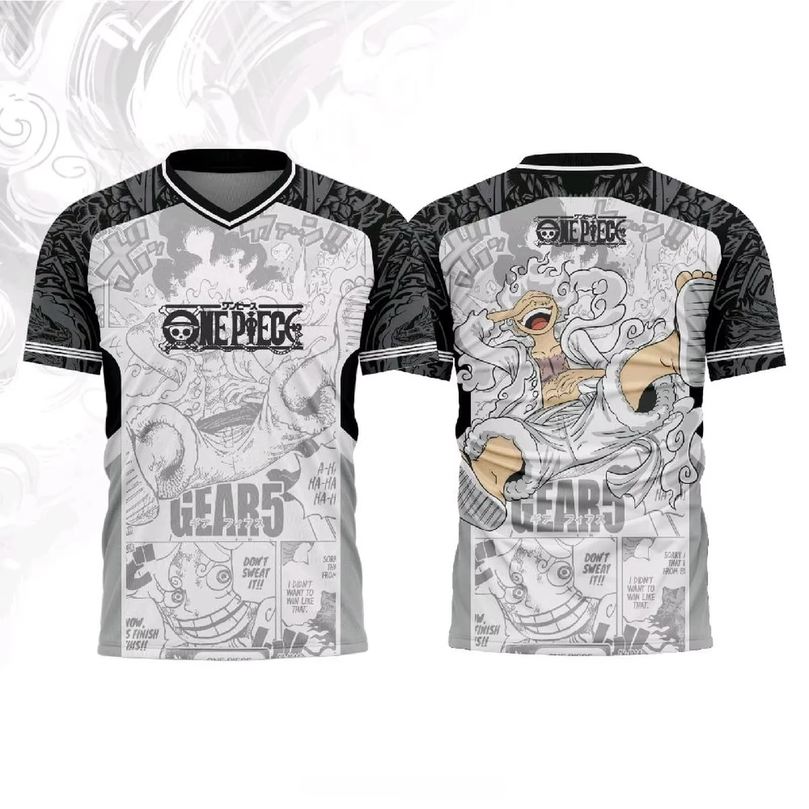 2026 Summer One Piece Luffy Retro Cosplay T-shirt Men's Oversized 3D Printed Short-sleeved Family Unisex Children's Sports Shirt