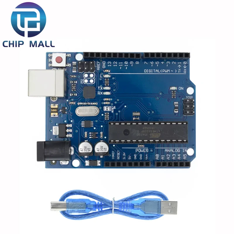 UNO-R3 Technologie officielle du contrôle ATmega328P MCU de carte de développement de UNO-R3 compatible avec le câble de distribution de données