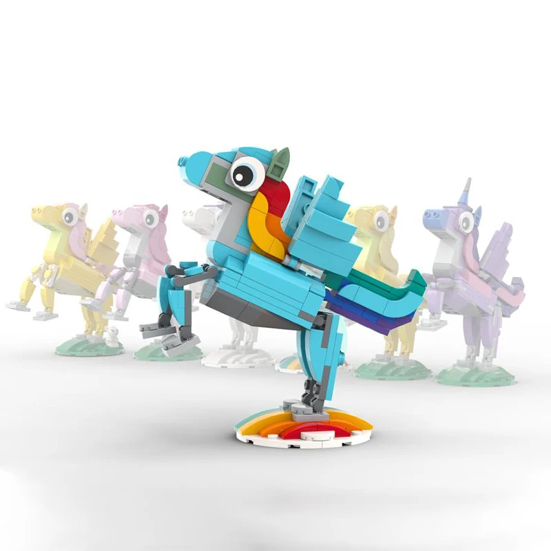 159 قطعة MOC قوس قزح داش اللبنات الإبداع لعبة عيد الميلاد هدية المراهقين الكبار جامع الأطفال نموذج البناء