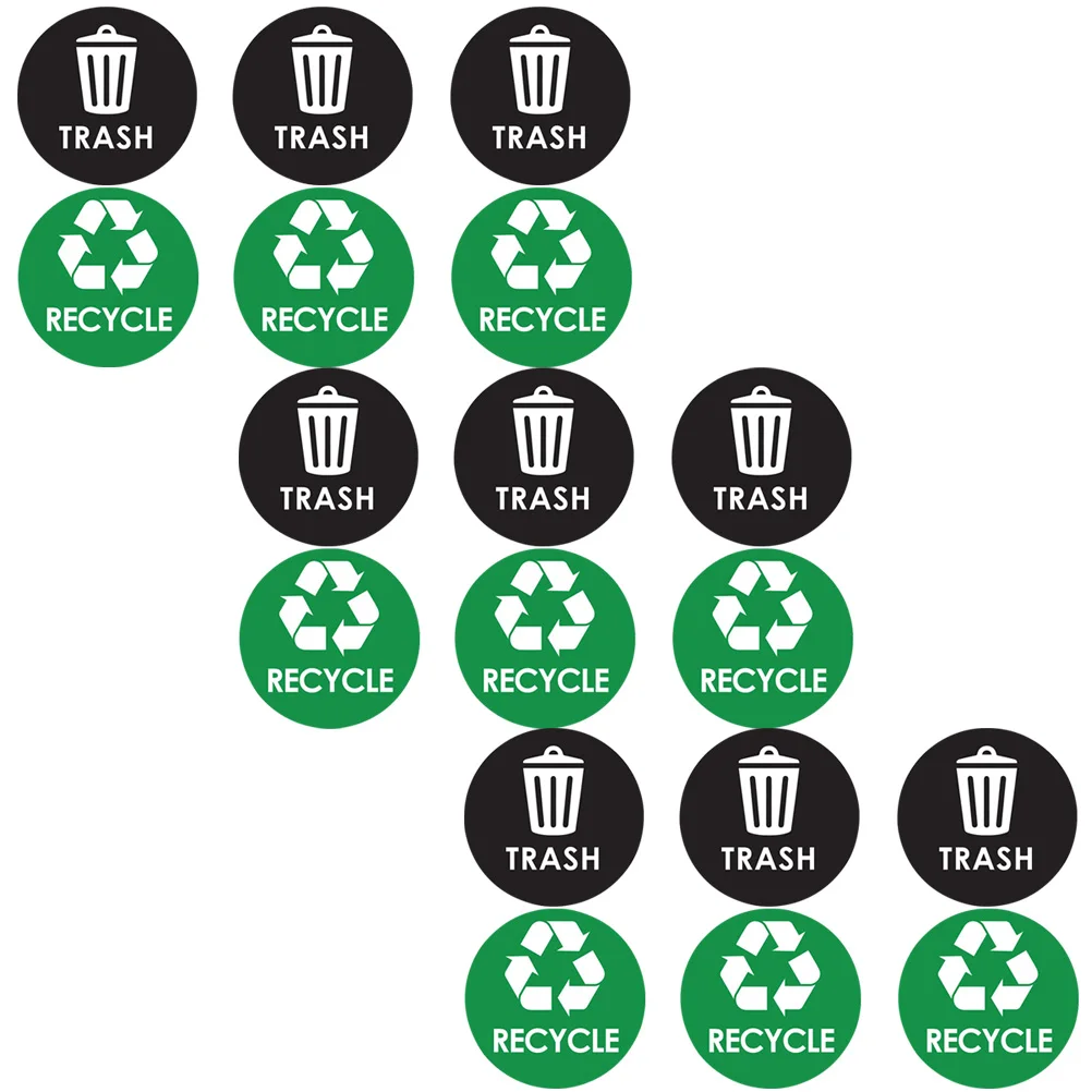 

PVC Trash Recycling Sticker for Cans Waterproof Removable Self Adhesive Label Classification Kitchen Bin Tag Folder