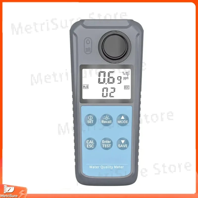 Digital Water Quality Tester Meter for pH Residual Chlorine Ammonia Nitrite Hydrogen Sulfide Toxic Ammonia Measurement