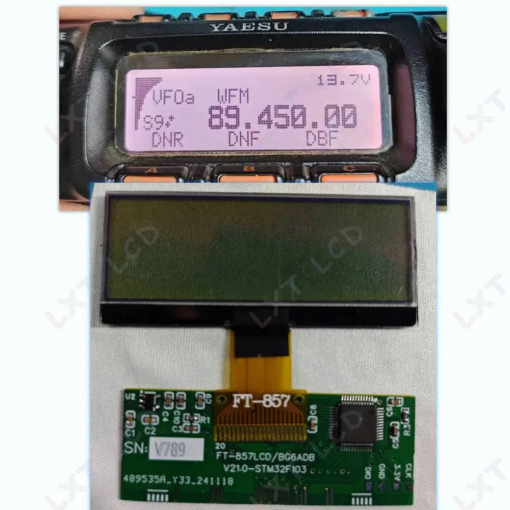 

Original New For YAESU FT-857 FT-857D LCD Display Screen Replacement Part "zebra stripes" issue LCD Alternative OEM LCD
