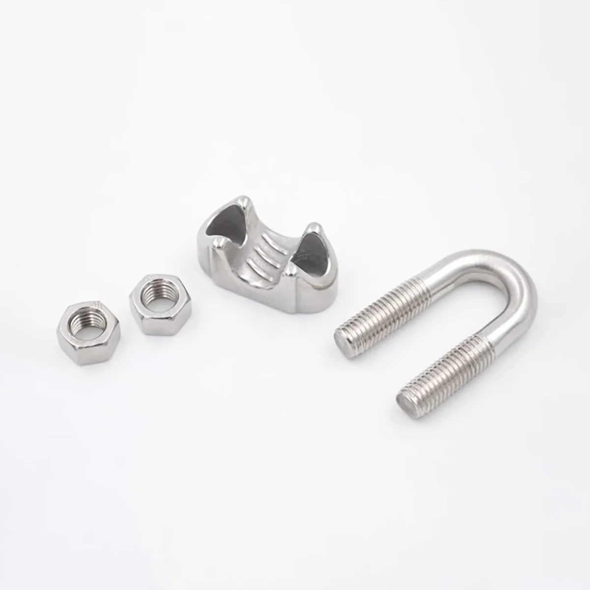 304 Stainless Steel Steel Wire Rope Lock Buckle Clip U-Shaped Clip steel wire clip M2M3M4M5M6M8M10M12M14M16-M32M40