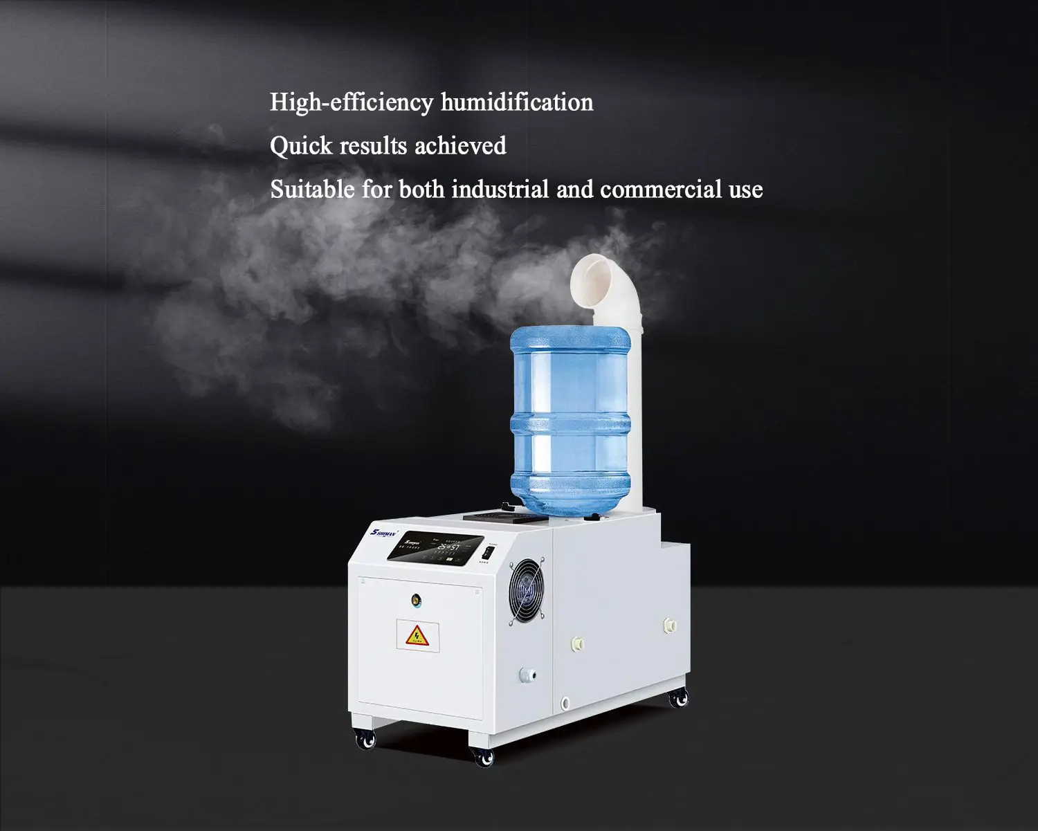 20LTank Industrial Plant Ultrasonic Humidifier Auto Drain Dry Protection ±3% Humidity Control 5μm Mist Mushroom Electric New