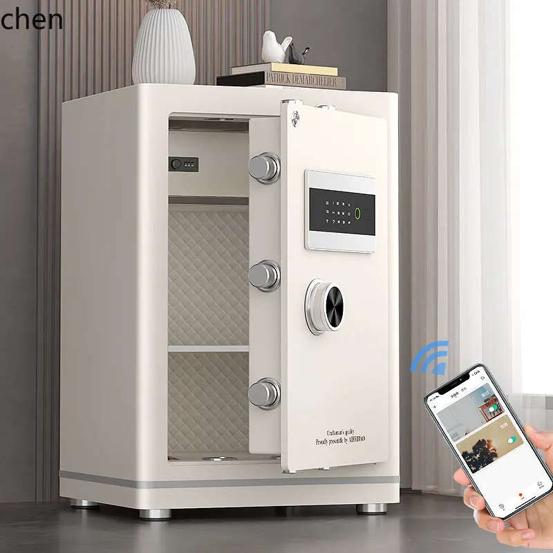 

HXL Safe Home Smart Safe Fingerprint Password Bedside Table Anti-theft All-steel Large Capacity
