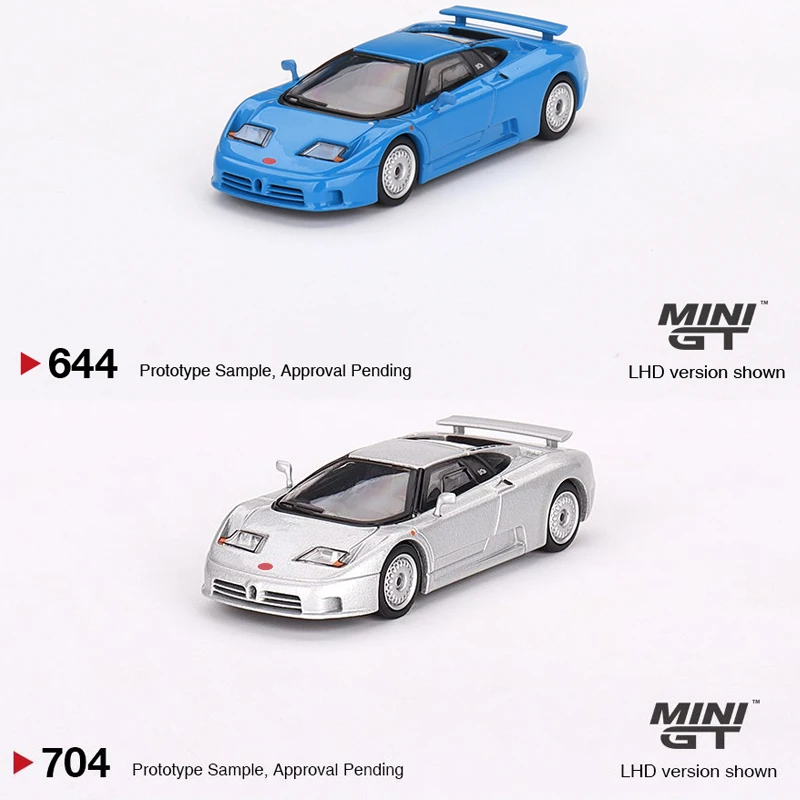 MINIGT 1:64 EB110 GT Blue silver alloy car model 644 704