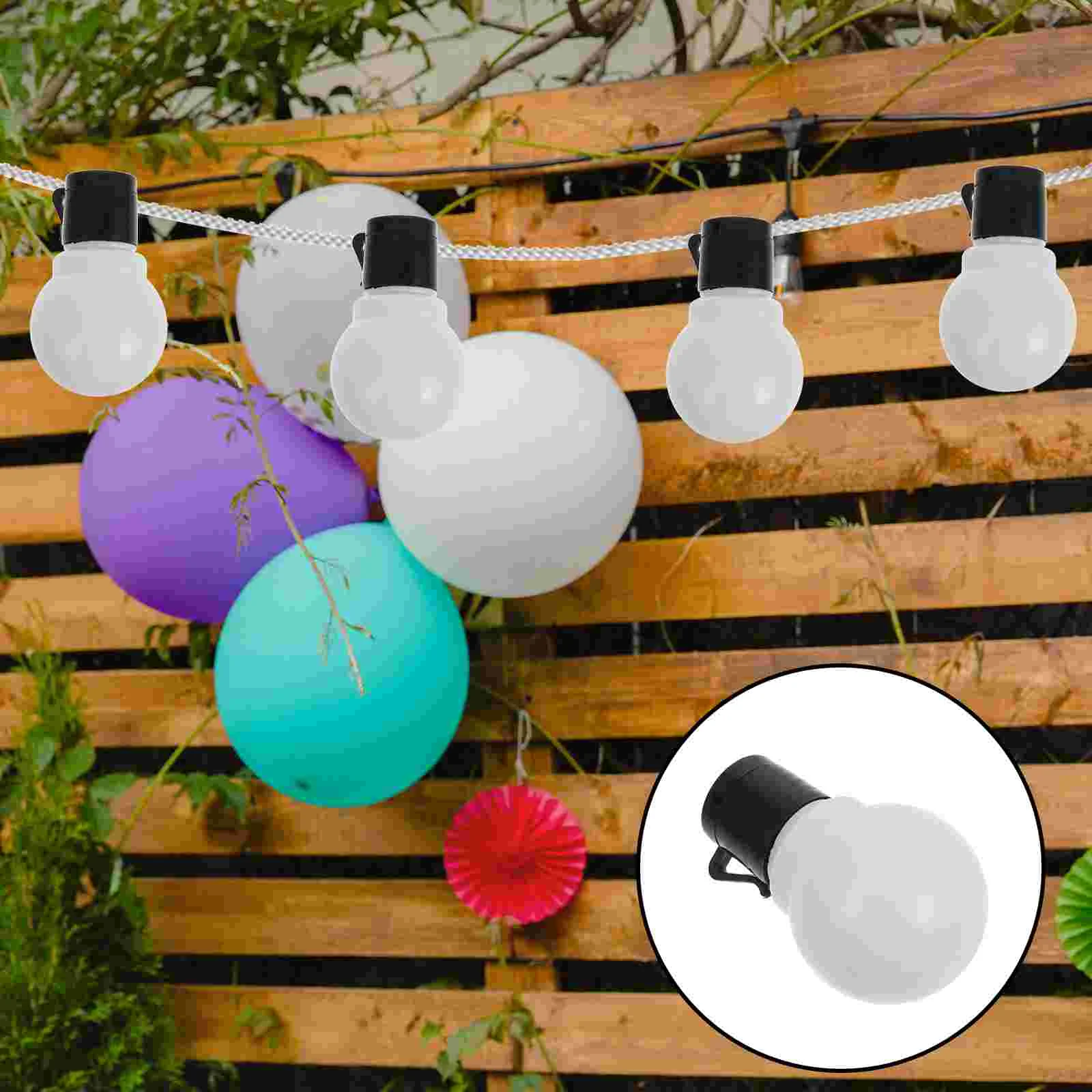 20 Pcs String Light Bulbs Small Lamp Decor Globe Empty LED Ball Pendant Decoration Plastic Abs