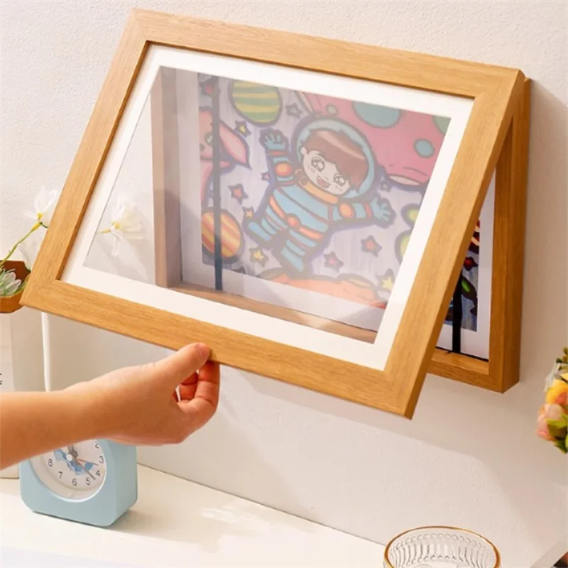 1PC A4 Kids Art Frame Open Display Changeable Home Decor Photo Poster Drawing Painting for Children's Creativity