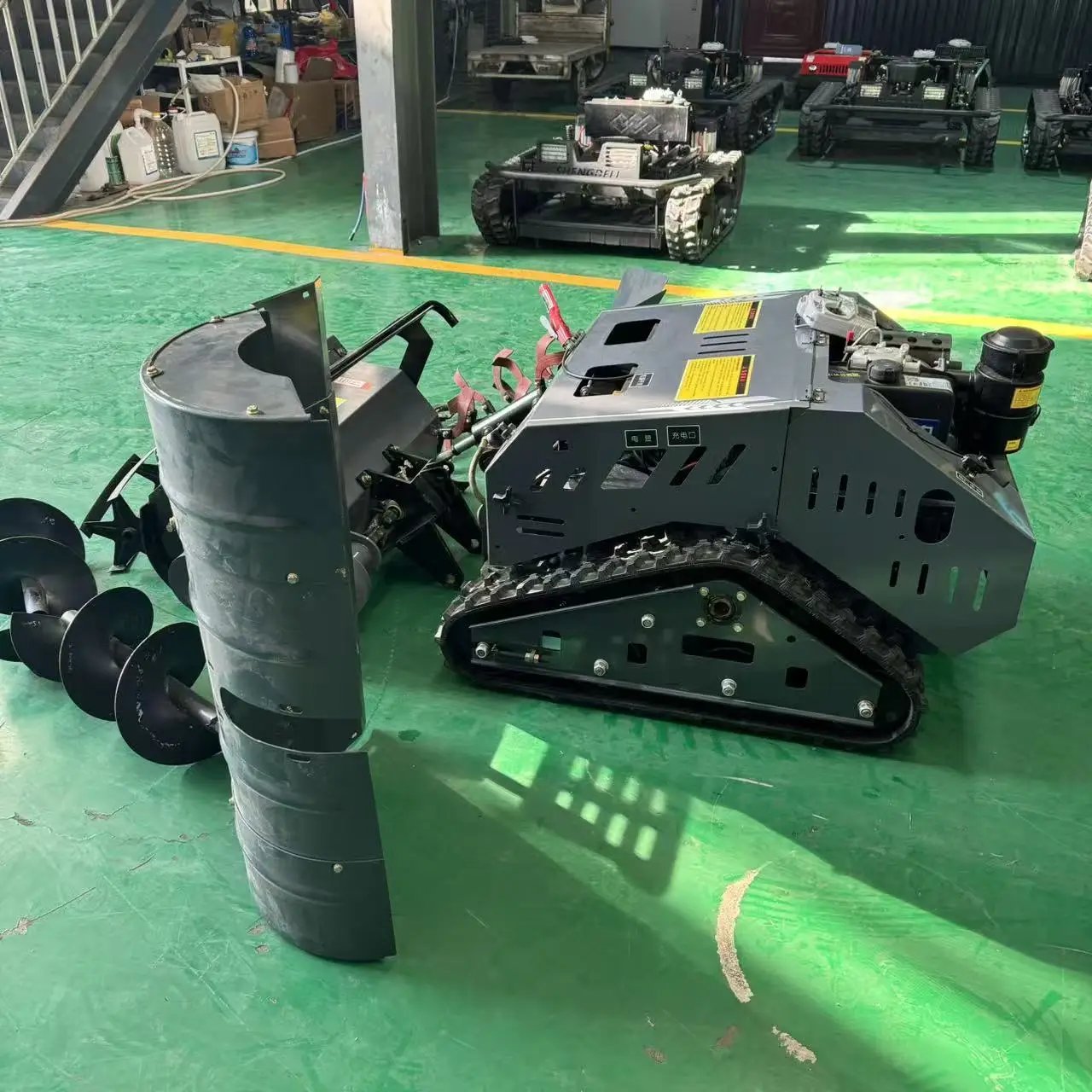 Cultivators Agricultural Rotary Tiller Engine Remote-Controlled Crawler Trencher Multi-functional Weeding Remote