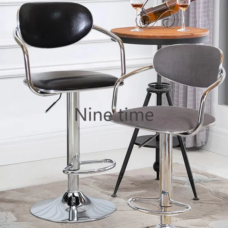 

Metal Dining Wooden Reception Bar Chairs Accent Nordic High Outdoor Round Bar Chairs Office Kitchen Taburete Alto Home Furniture