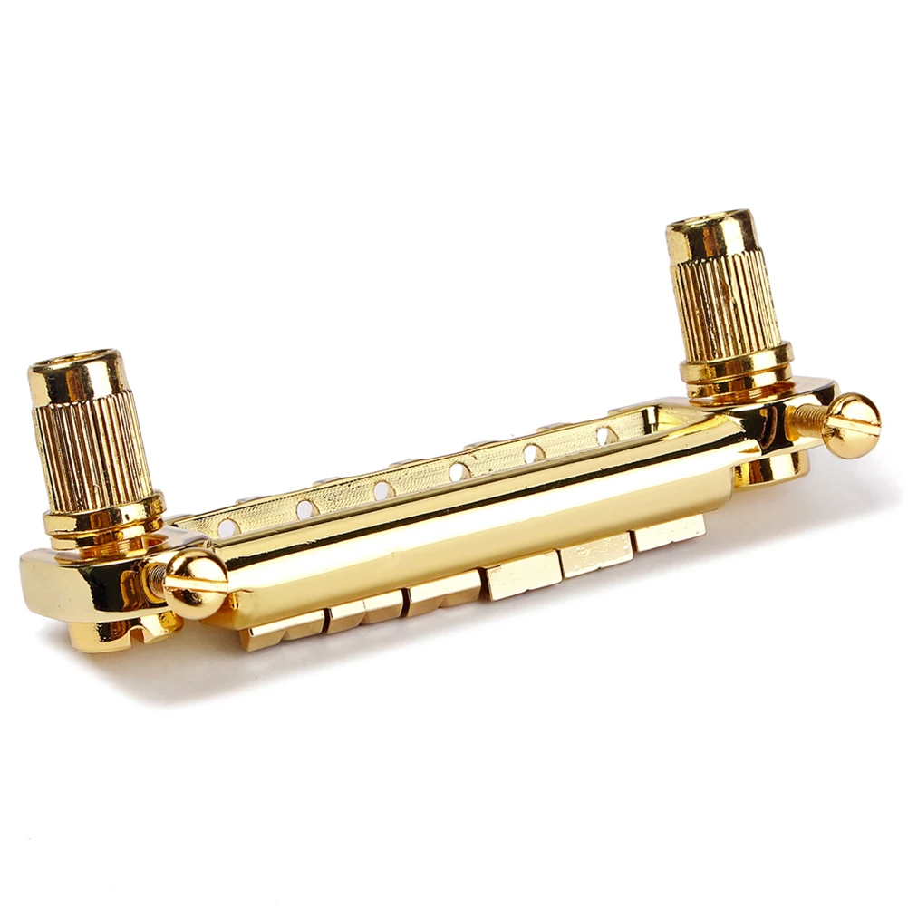 

Bridge Guitar Replacement Part Accessories Roller Saddle Parts Tailpiece Golden