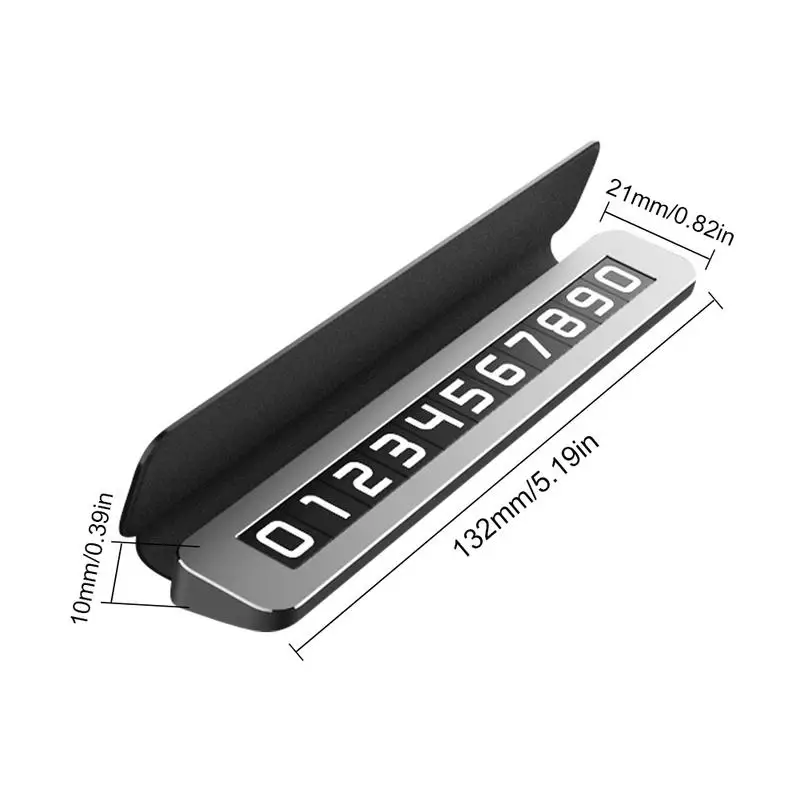 Phone Number Plate Stylish Artificial Leather Temporary Parking Card Car Decorative Accessories Parking Number Card Sleek
