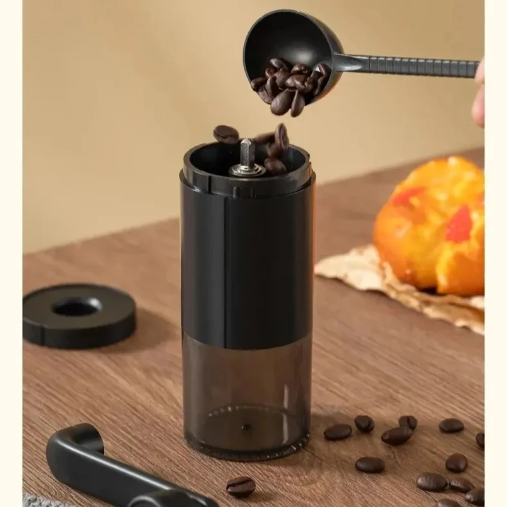 Coffee Grinder Manual Stainless Steel, Portable Hand Crank Adjustable Burr Mill, Home Kitchen Travel Camping Must-Have Tools
