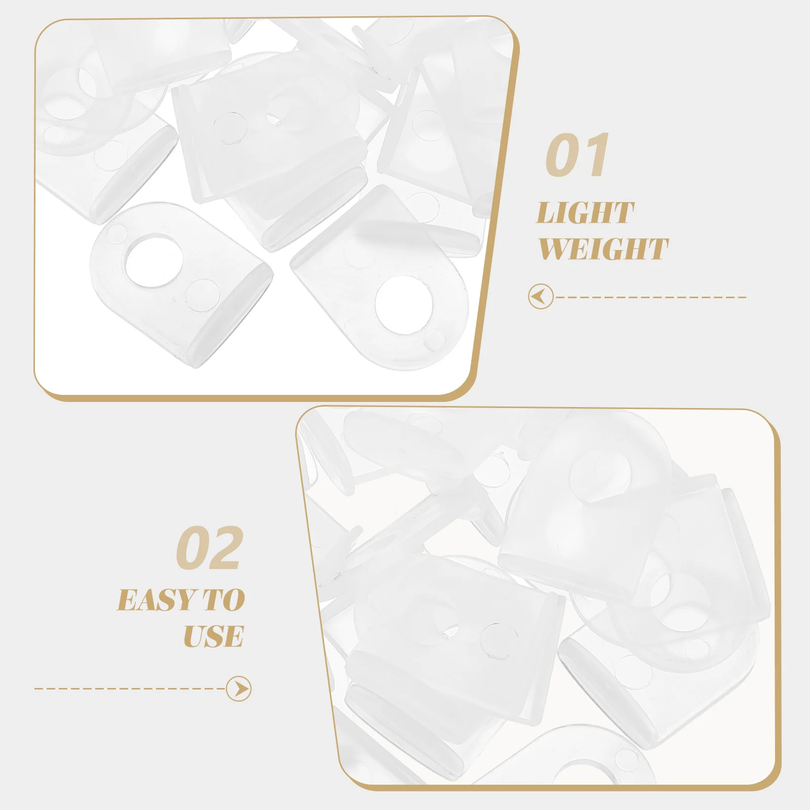 

100 Pcs Advertising Ear Hooks White Durable ABS Material Suitable Supermarket Posters Banners Easy Installation Reusable