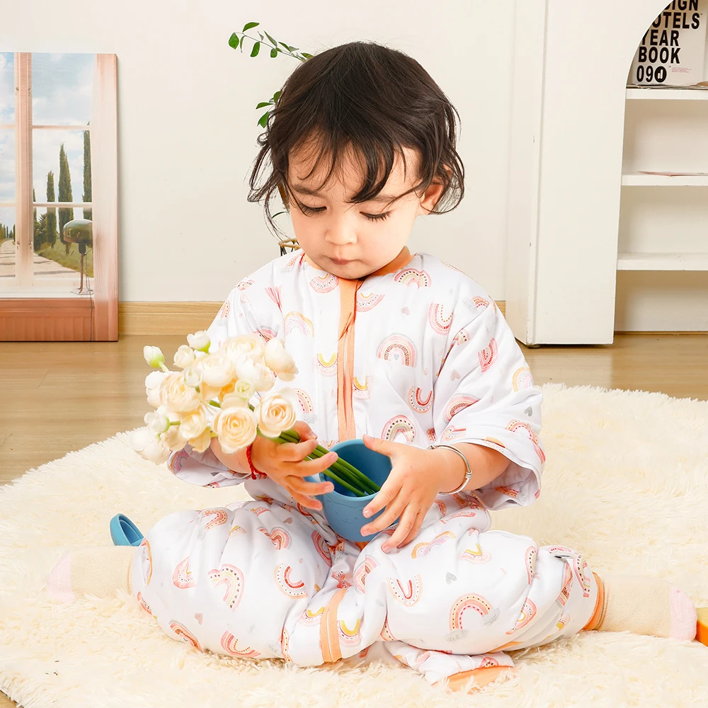 Kangobaby 100% Polyester Skin Friendly Comfortable Breathable And Warm Baby Sleeping Bag Button Design For Easy Replacement