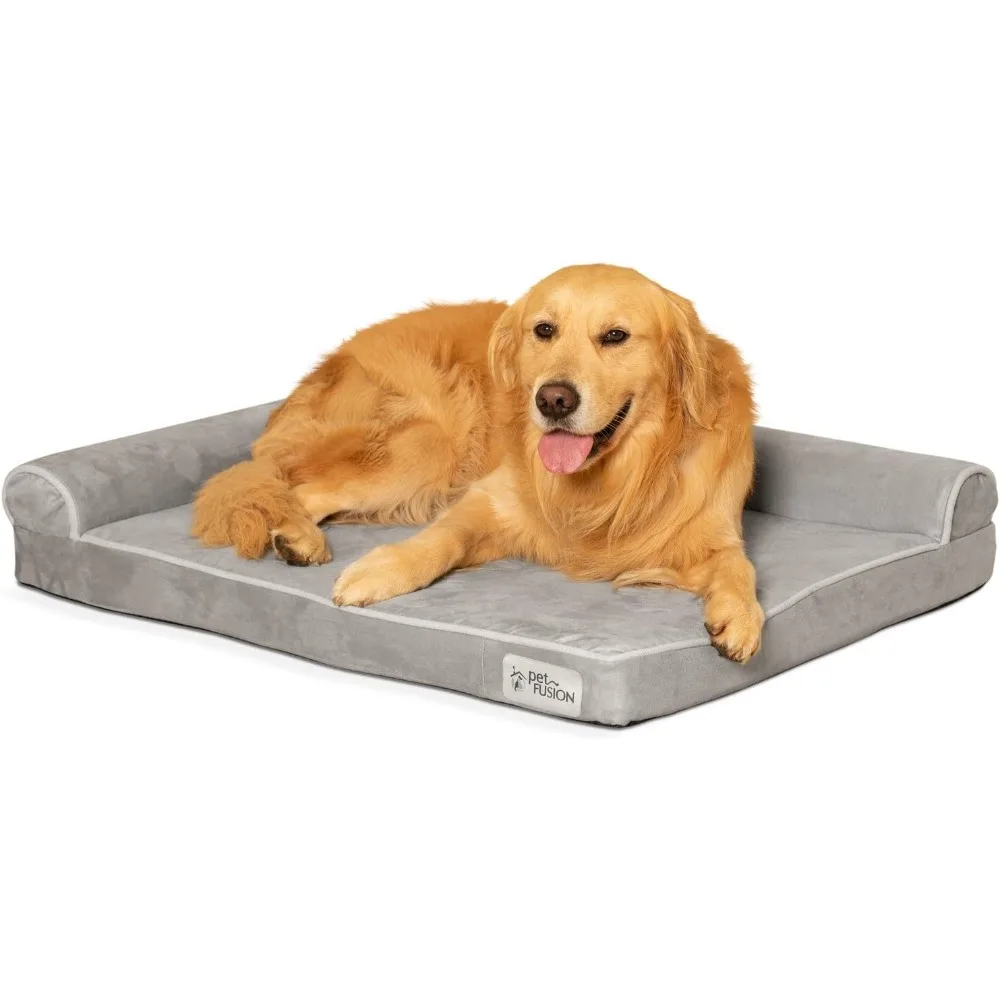 Orthopedic Dog Bed | Solid CertiPUR-US Memory Foam,  Micro-Suede Cover Available Separately, 1 Yr , Grey