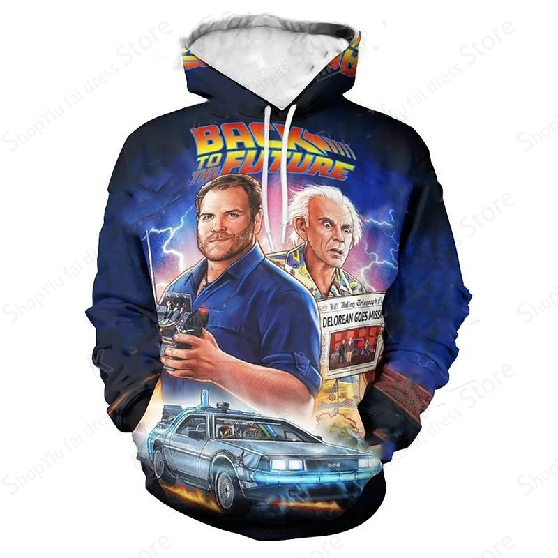 Men Hoodie 3d Back To The Future Print Graphic Hoodie Men Women Fashion Oversized Hoodies Sweatshirt Boy Coat Women Sweat Jacket