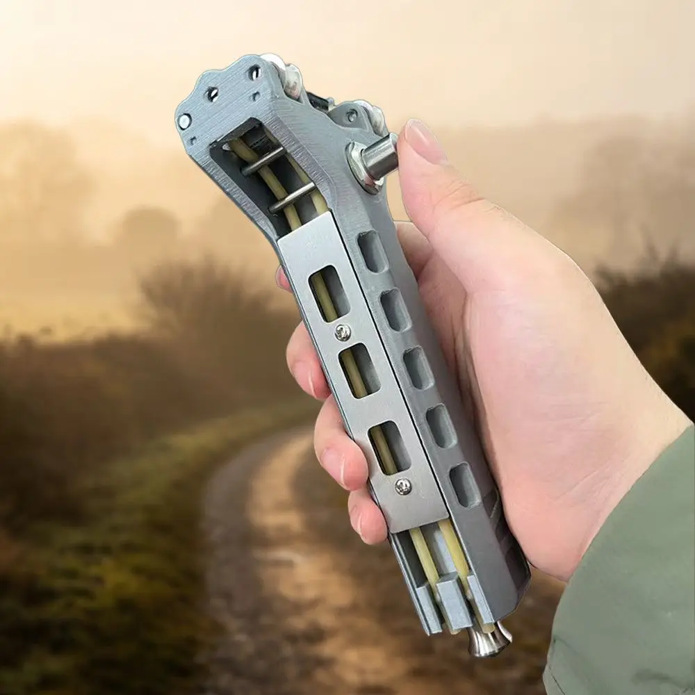 2026 NEW Multi Functional Automatic Fast Loading Slingshot Rubber Band 3D Printing Portable Outdoor Sports Hunting Equipment