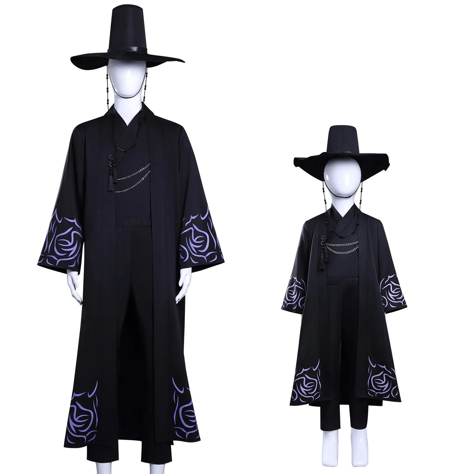 

Anime Saja Boys Kids Adult Qin Yu Cosplay Costume Black Stage Performance Outfit Baby Saja Halloween Party Props Suit Women Men
