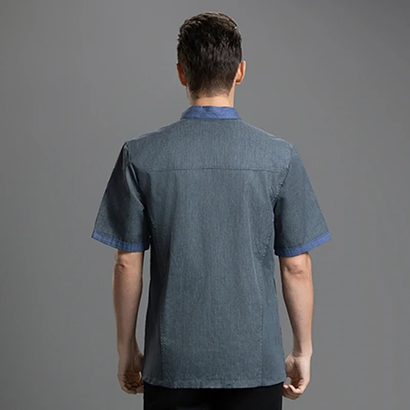 Ropa de trabajo para comedor de verano, chaqueta de cocinero de cocina, camisa de camarero de panadería, abrigo de restaurante, uniforme de Chef de Catering, ropa de Hotel