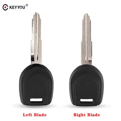 Keyyou carcaça de chave remota para carros, 10 peças, para mitsubishi colt outlander mirage pajero lâmina direita/esquerda, sem chip