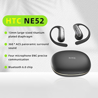 HTC NE52 Bluetooth V6.0 Headphones Wireless OWS Earphones Noise Reduction Headset New Super Long Endur Sports Gaming Headset