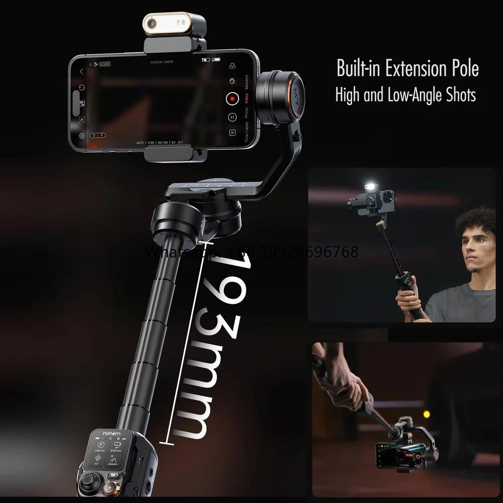 

Hohem ISteady M7 Cell Phone Gimbal Stabilizer 3-axis Anti-Shake Stands Extendable Selfie Stick for Live Vlog
