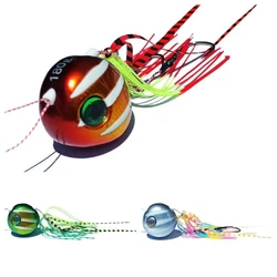 enya Glow Lumious Kabura Pesca Slider Snapper/Sea Bream Jig Head Jigging Lure With Skirt 1PCS 40g/60g/80g