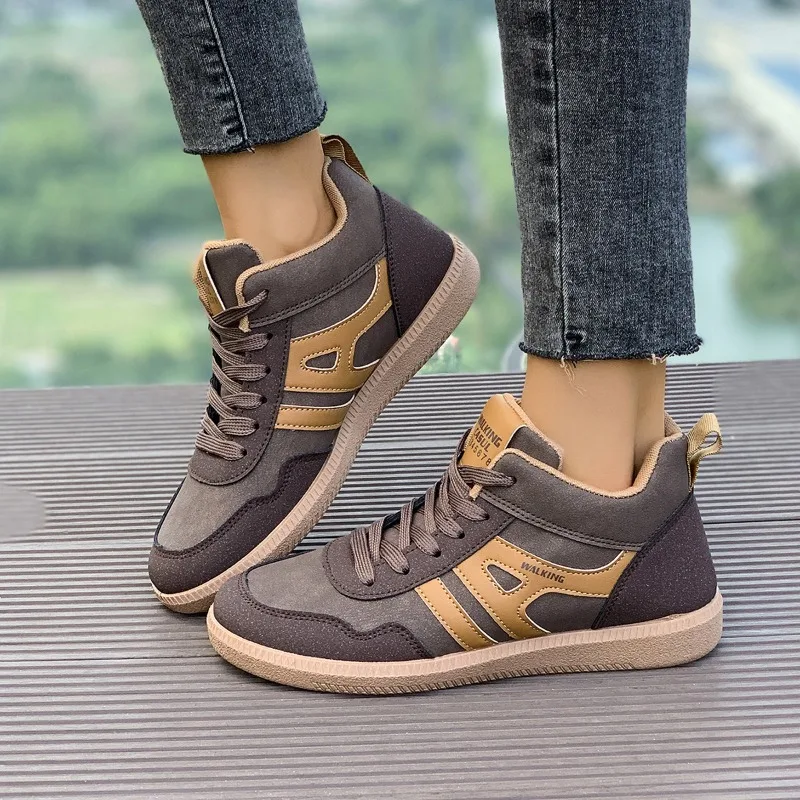 Women Sneakers 2024 New Spring and Autumn Casual Lace Up Loafers Outdoor Versatile Walking Sneakers Fashion Zapatos De Mujer