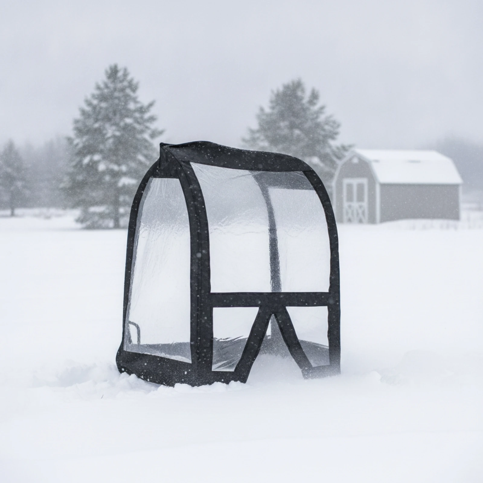 Model 490-241-0032 Snow Blower Cab Winter-Rated Soft-Sided Snow Blower Cab Safeguarding for Cold Weather Operation