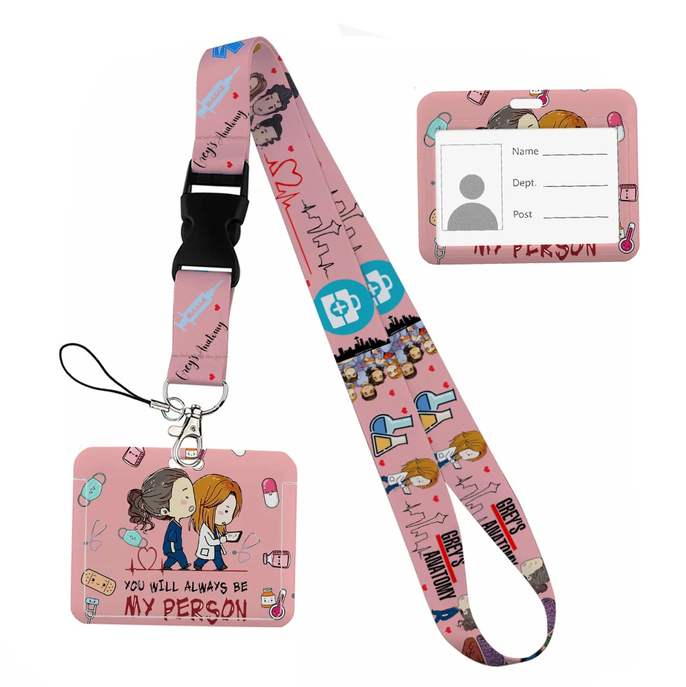 2026 New Anatomy TV Show Doctor Nurse Neck Strap Lanyards Keychain Holder ID Card Pass Hang Rope Lariat Lanyard Gifts