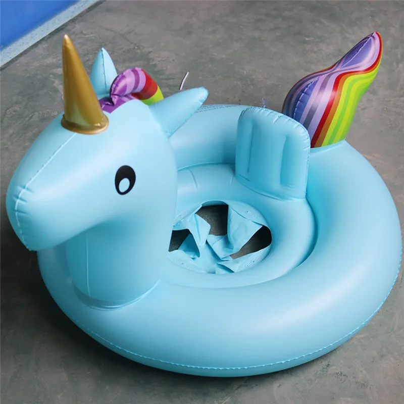 

Summer Baby Swimming Ring New Children's Inflatable Unicorn Seat Ring Flamingo Children's Lifesaving Seat Ring Water Accessories