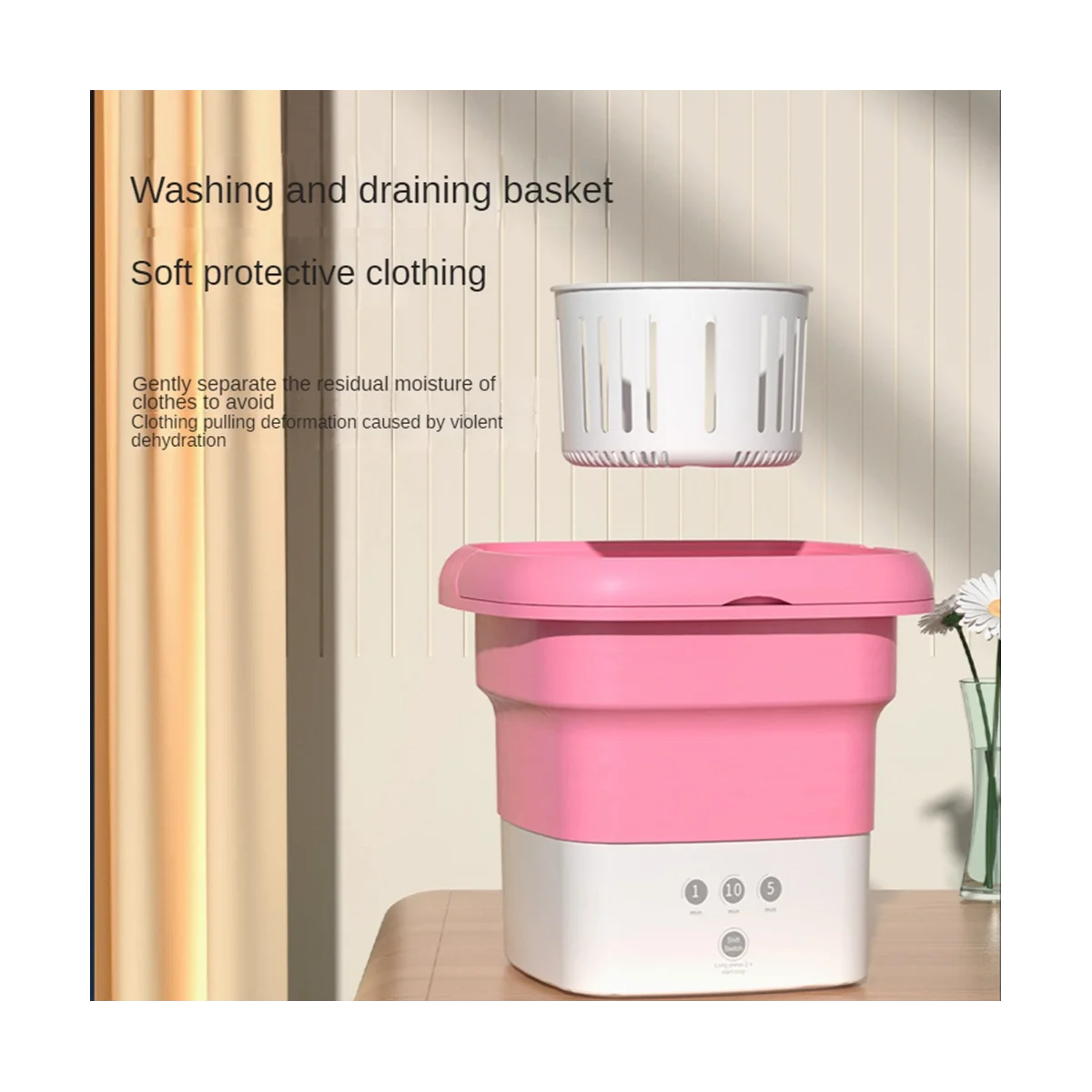 青とライトの自動回転式洗濯機,床,部屋,キャラバン用のミニ掃除機