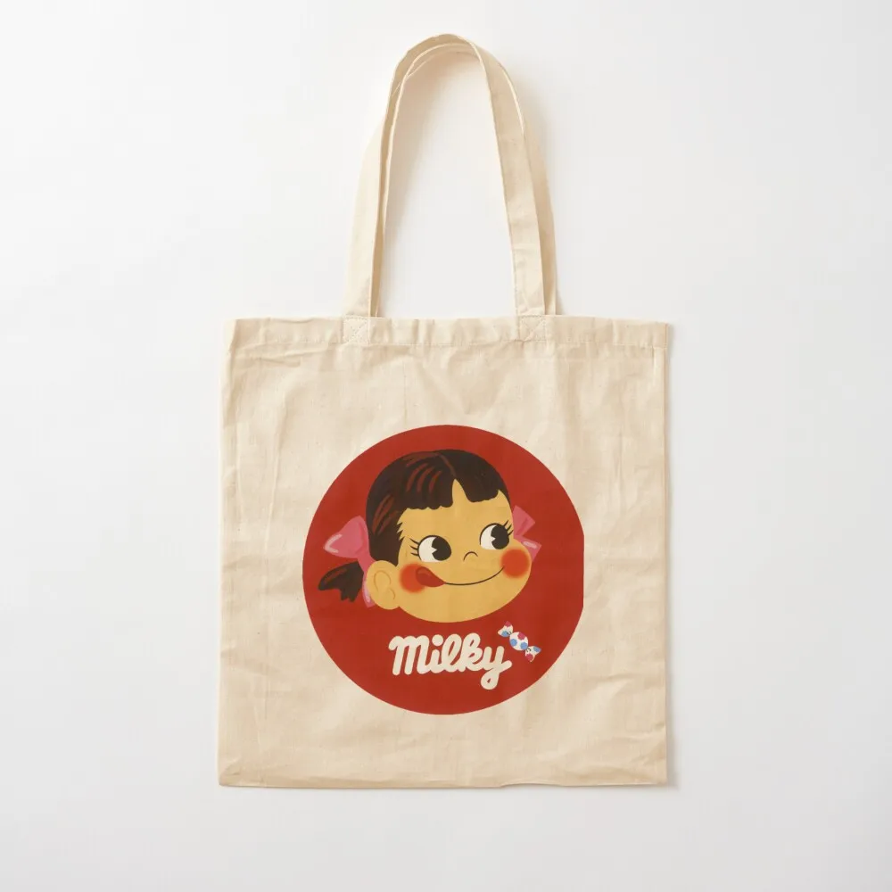 

Retro Milky Peko-chan Tote Bag canvas tote bag shopping bag Canvas Tote