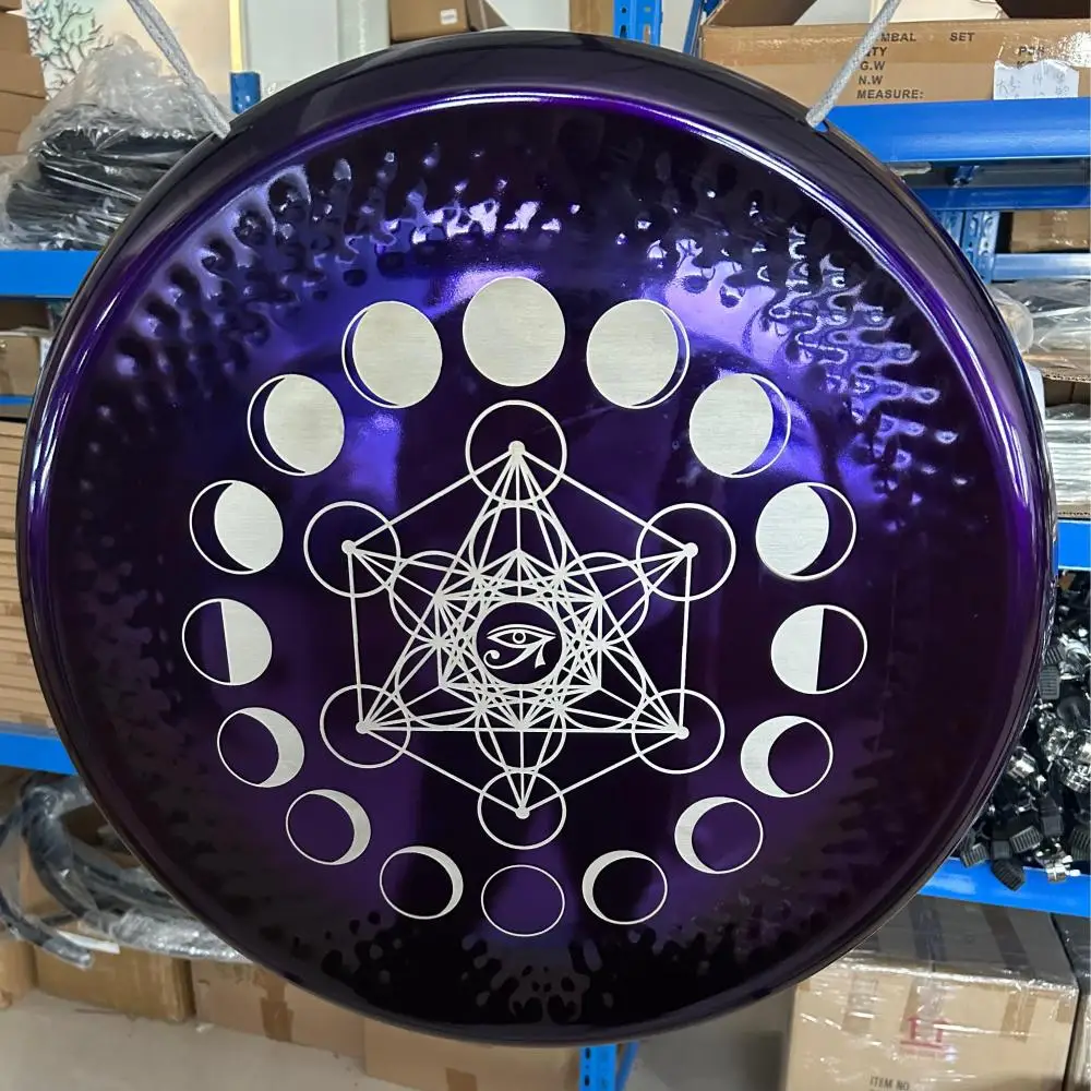 Sound Healing Gongs-Nickellegierung Gong Lila Gong 18"-36" Horus Eye mit kostenlosem Mallet Meditation Gong für Yoga-Therapie
