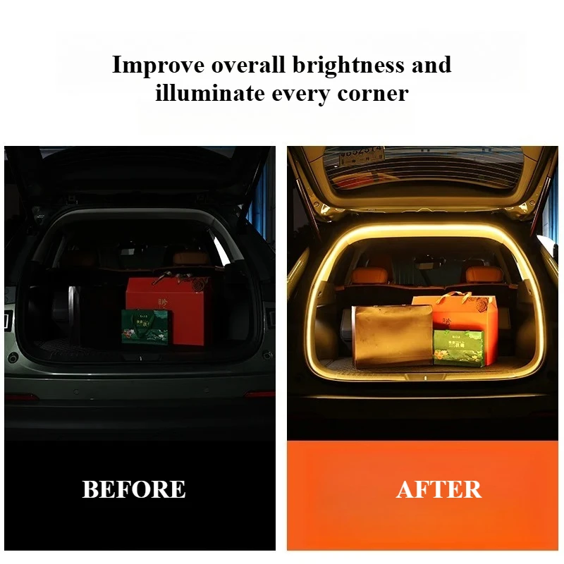 For Changan DEEPAL S7/S07/S05/SL03/G318 Car Trunk Ambient Light Automatic Induction Trunk Lighting Upgrade Dynamic Light Strip