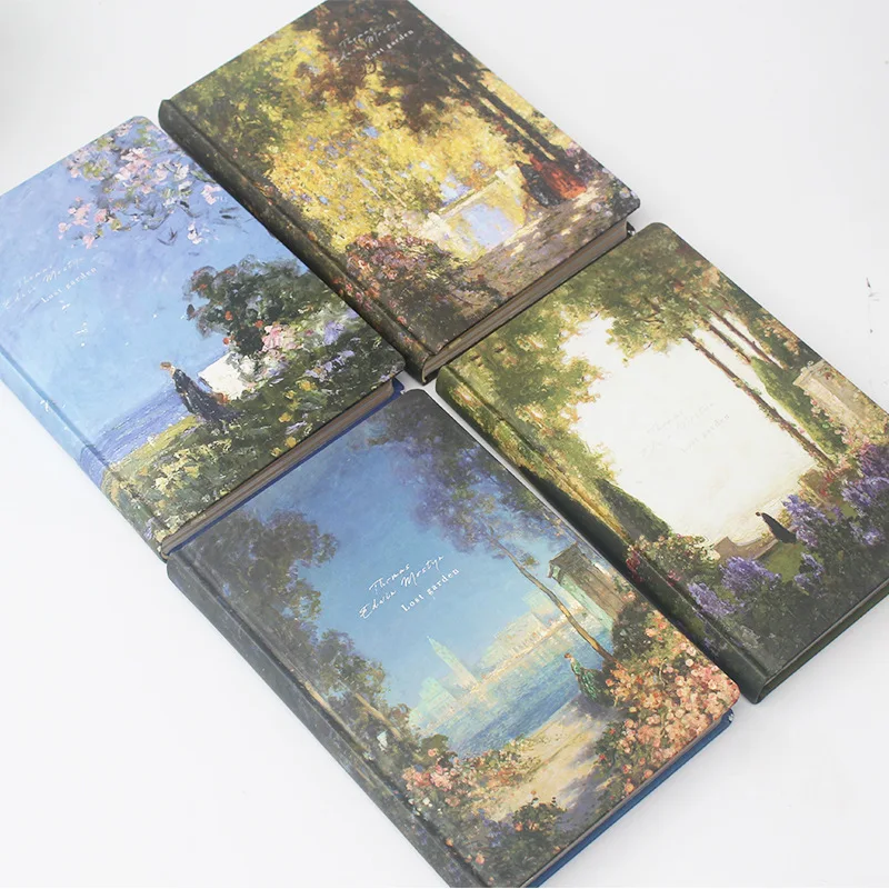 

Lost Garden Color Pages Hardcover Handbook ins Film Oil Painting Van Gogh Monet Handbook Diary Notebook